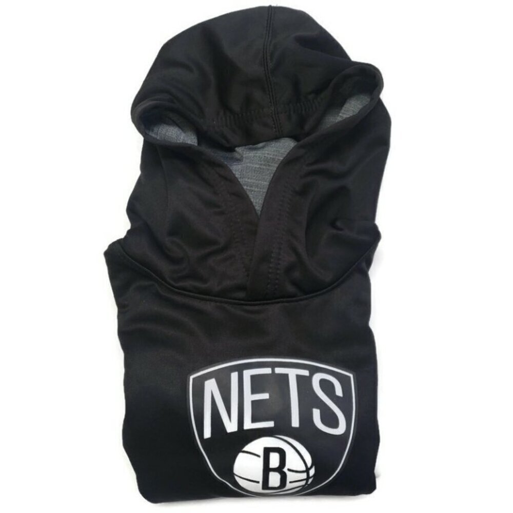 NBA Brooklyn Nets Boys Size XS (4/5) Youth Kids Pullover Hoodie Black - Picture 4 of 5